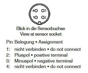 KSI Piezo Sensor Anschlussbelegung