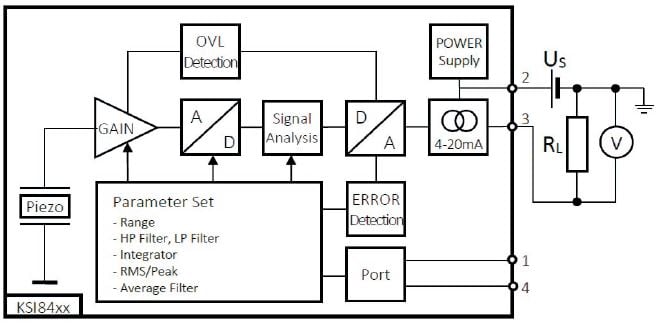 KSI Piezo Sensor Schaltbild